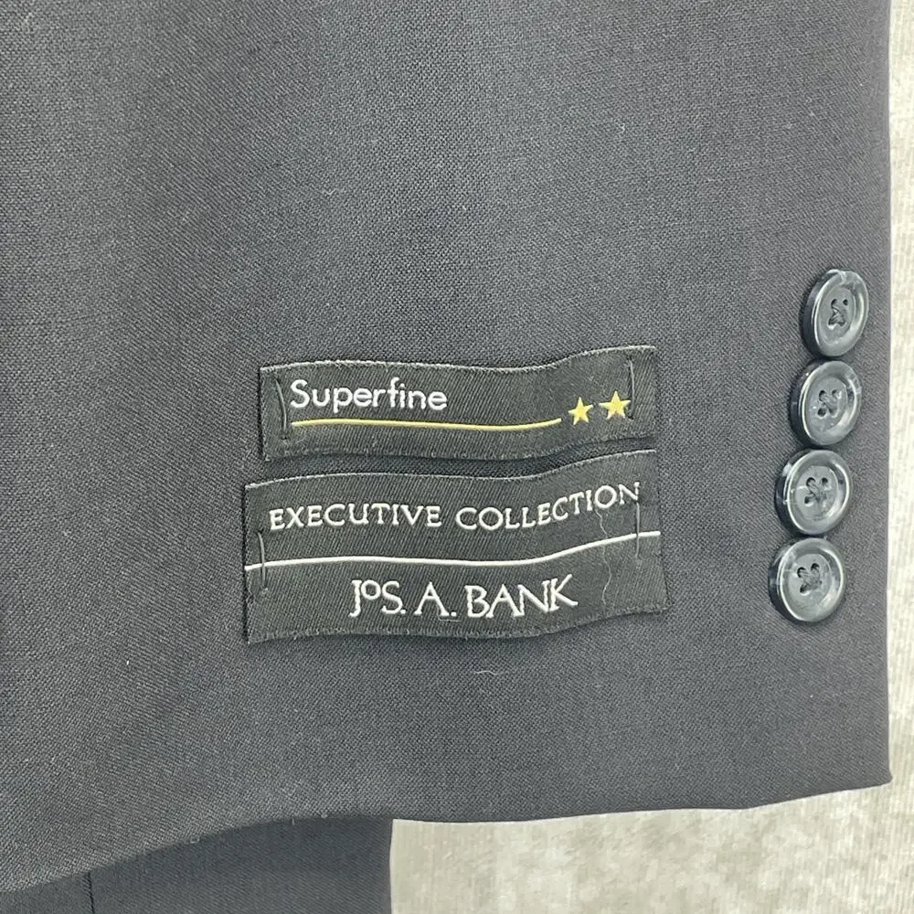 NWT Jos A Bank Mens 43R Navy Exec Collection Superfine Wool Blazer Suit Jacket